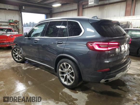 2021 BMW X5 xDrive40i with VIN 5UXCR6C00M9G00599, listed as a Copart auction lot 51536795 with 55,422 mi miles and Salvage title. Bid and sale history available at DreamBid. Image 2.