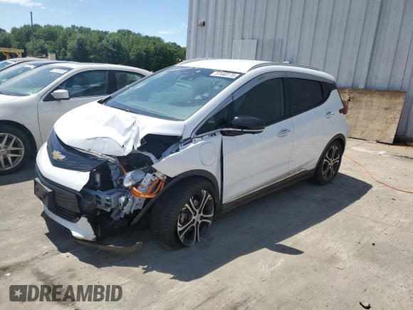 2021 Chevrolet Bolt EV Premier with VIN 1G1FZ6S04M4104157, listed as a Copart auction lot 57440175 with 100,236 mi miles and Salvage title. Bid and sale history available at DreamBid. Image 1.