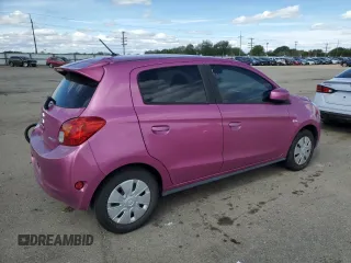 2015 Mitsubishi Mirage DE with VIN ML32A3HJ5FH044657, listed as a Copart auction lot 56916395 with 48,321 mi miles and Salvage title. Bid and sale history available at DreamBid. Image 3.