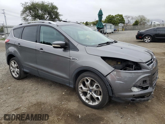 2013 Ford Escape Titanium with VIN 1FMCU0J91DUC35855, listed as a Copart auction lot 55986955 with 159,790 mi miles and Salvage title. Bid and sale history available at DreamBid. Image 4.