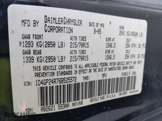 2006 Dodge Grand Caravan SE with VIN 1D4GP24R76B525572, listed as a IAAI auction lot 41769284 with 245,218 mi miles. Bid and sale history available at carsss.com. Image 9.