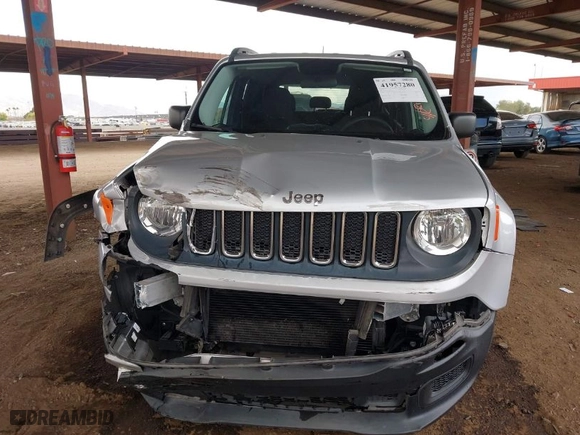 2017 Jeep Renegade Sport with VIN ZACCJAAB3HPE48593, listed as a IAAI auction lot 41957280 with 79,350 mi miles. Bid and sale history available at carsss.com. Image 12.