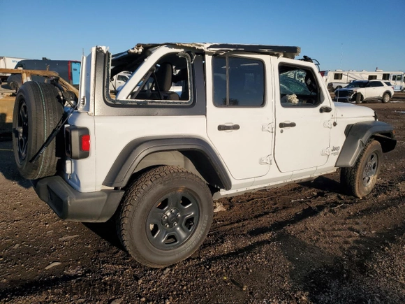 2021 Jeep Wrangler Unlimited Sport with VIN 1C4HJXDN2MW556893, listed as a Copart auction lot 41532205 with 52,891 mi miles and Salvage title. Bid and sale history available at DreamBid. Image 3.
