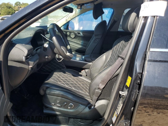 2022 Genesis GV80 with VIN KMUHCESC4NU080544, listed as a Copart auction lot 74490614 with 27,720 mi miles and Salvage title. Bid and sale history available at DreamBid. Image 7.