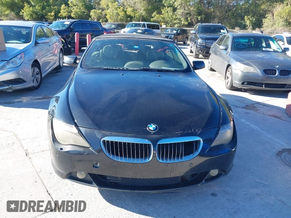 2005 BMW 6 Series 645Ci with VIN WBAEK73425B327631, listed as a IAAI auction lot 40923954 with 189,010 mi miles. Bid and sale history available at carsss.com. Image 6.