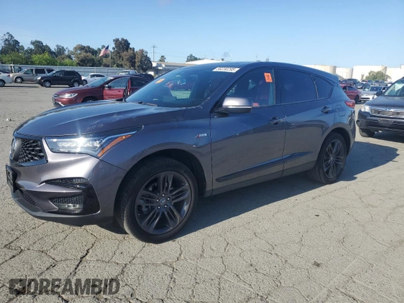 2021 Acura RDX w/A-Spec Package z VIN 5J8TC2H69ML010461, wystawiony jako Copart lot #56230295 z przebiegiem 80 687 mil mil oraz Szkoda całkowita • Salvage title. Historia ofert i sprzedaży dostępna na DreamBid. Obrazek 1.