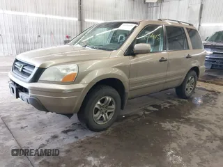 2005 Honda Pilot EX-L with VIN 2HKYF18535H541870, listed as a IAAI auction lot 41354455 with 0 mi miles. Bid and sale history available at carsss.com. Image 2.