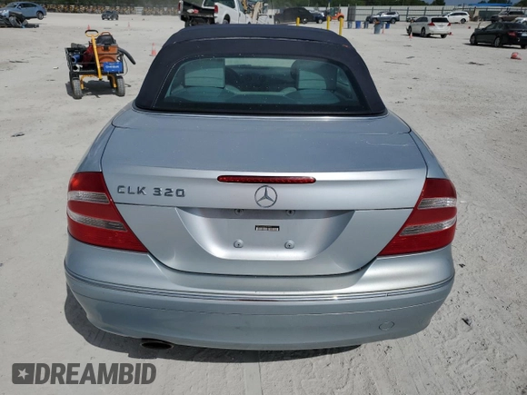 2005 Mercedes-Benz CLK 320 with VIN WDBTK65GX5T053602, listed as a Copart auction lot 50340595 with 89,591 mi miles and Clean title. Bid and sale history available at DreamBid. Image 6.