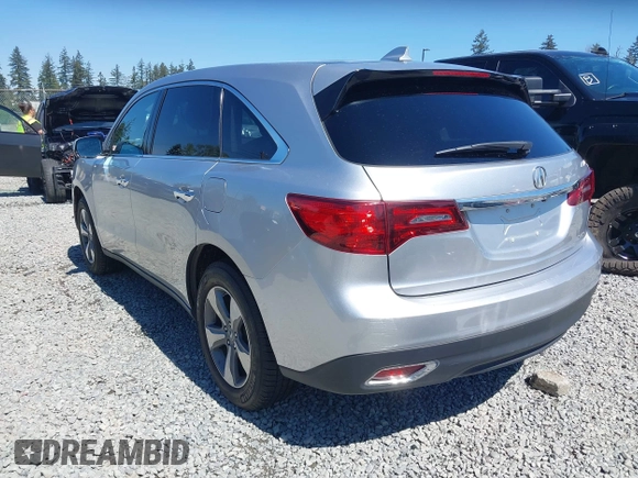 2014 Acura MDX with VIN 5FRYD4H23EB028886, listed as a IAAI auction lot 42042156 with 112,445 mi miles. Bid and sale history available at carsss.com. Image 3.