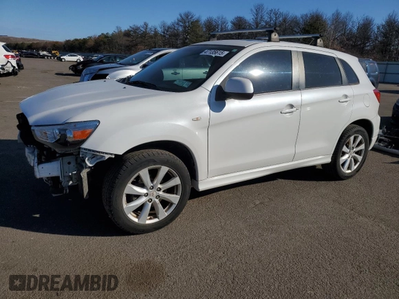 2012 Mitsubishi Outlander Sport SE with VIN JA4AP4AU1CZ006831, listed as a Copart auction lot 47135615 with 123,256 mi miles and Salvage Title. Bid and sale history available at carsss.com. Image 1.