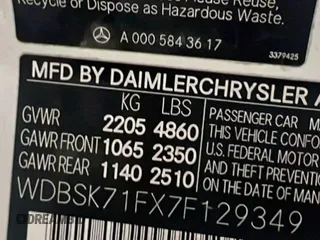 2007 Mercedes-Benz SL 550 z VIN WDBSK71FX7F129349, wystawiony jako Copart lot #60161885 z przebiegiem 108 178 mil mil oraz Czysty tytuł • Clean title. Historia ofert i sprzedaży dostępna na DreamBid. Obrazek 10.
