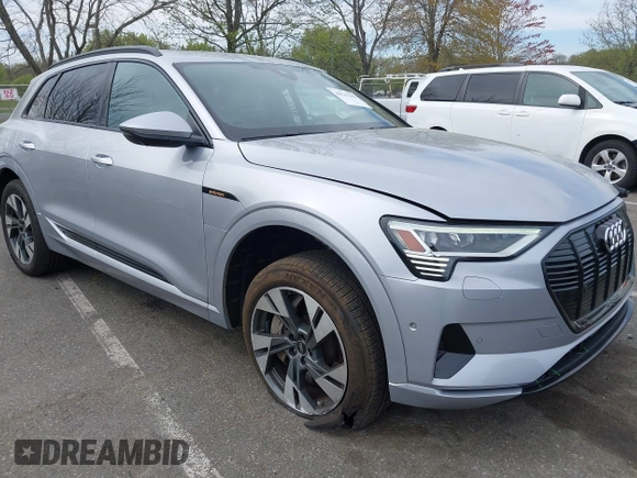 2022 Audi e-tron Premium with VIN WA1AAAGE3NB033122, listed as a IAAI auction lot 42081343 with 36,171 mi miles and . Bid and sale history available at DreamBid. Image 1.