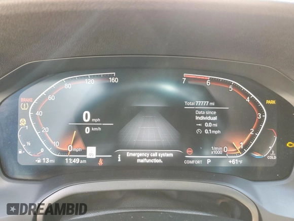 2019 BMW 3 Series 330i with VIN 3MW5R1J5XK8B00074, listed as a Copart auction lot 50806195 with 77,777 mi miles and Salvage Title. Bid and sale history available at carsss.com. Image 9.