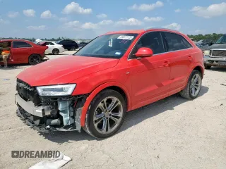2018 Audi Q3 Premium Plus with VIN WA1HCCFS9JR027208, listed as a Copart auction lot 58027725 with 51,142 mi miles and Salvage title. Bid and sale history available at DreamBid. Image 1.