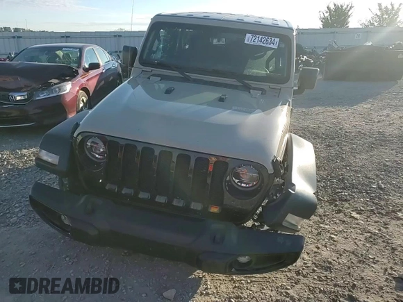 2022 Jeep Wrangler Unlimited Willys with VIN 1C4HJXDNXNW267388, listed as a Copart auction lot 72142634 with 23,631 mi miles and Salvage Title. Bid and sale history available at DreamBid. Image 12.