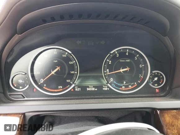 2015 BMW 7 Series 740Li with VIN WBAYE4C56FD138966, listed as a Copart auction lot 69240874 with 94,558 mi miles and Salvage Title. Bid and sale history available at DreamBid. Image 9.
