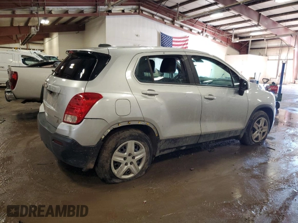 2016 Chevrolet Trax LS with VIN KL7CJKSB3GB603203, listed as a Copart auction lot 47664325 with 128,458 mi miles and Clean Title. Bid and sale history available at carsss.com. Image 3.