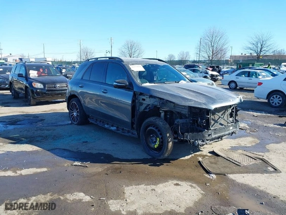 2022 Mercedes-Benz GLE with VIN 4JGFB4KB6NA709829, listed as a IAAI auction lot 41359856 with 1 mi miles. Bid and sale history available at carsss.com. Image 1.