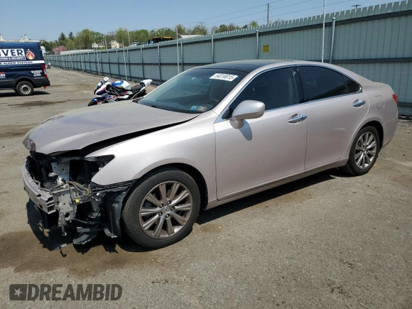2007 Lexus ES 350 with VIN JTHBJ46G772014122, listed as a Copart auction lot 54010015 with 132,420 mi miles and Salvage Title. Bid and sale history available at carsss.com. Image 1.