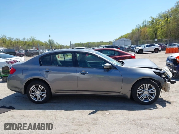 2013 Infiniti G37 x with VIN JN1CV6AR2DM358474, listed as a IAAI auction lot 42052200 with 87,273 mi miles. Bid and sale history available at carsss.com. Image 12.