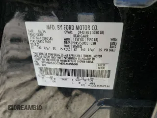 2014 Ford Edge SEL with VIN 2FMDK3JC9EBA29598, listed as a Copart auction lot 43772585 with 110,162 mi miles and Salvage Title. Bid and sale history available at carsss.com. Image 15.