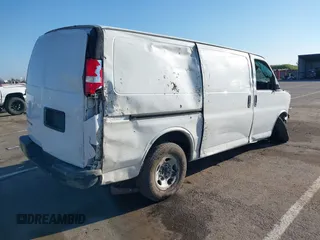 2019 Chevrolet Express Cargo Van with VIN 1GCWGAFP7K1321899, listed as a IAAI auction lot 41894965 with 258,424 mi miles. Bid and sale history available at carsss.com. Image 4.