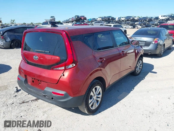 2021 Kia Soul LX with VIN KNDJ23AU6M7755006, listed as a IAAI auction lot 41817038 with 69,262 mi miles. Bid and sale history available at carsss.com. Image 4.