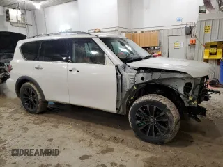 2017 Nissan Armada Platinum with VIN JN8AY2NE1H9707911, listed as a Copart auction lot 46830905 with 131,594 mi miles and Salvage Title. Bid and sale history available at carsss.com. Image 4.