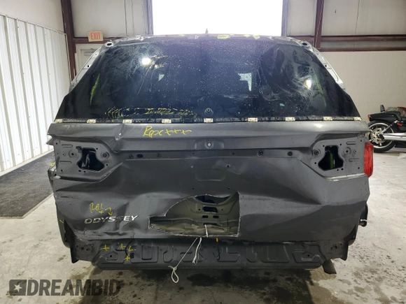 2022 Honda Odyssey EX-L with VIN 5FNRL6H74NB053215, listed as a Copart auction lot 54205895 with 57,958 mi miles and Salvage Title. Bid and sale history available at DreamBid. Image 6.