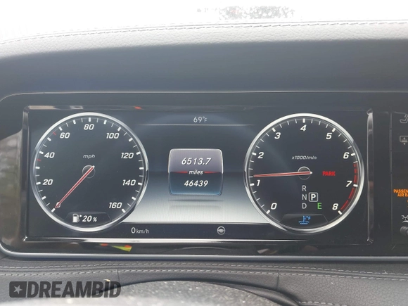 2017 Mercedes-Benz S 550 with VIN WDDUG8CB1HA315801, listed as a IAAI auction lot 41910121 with 46,439 mi miles and . Bid and sale history available at carsss.com. Image 7.