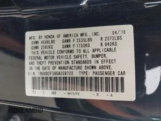 2016 Acura TLX Technology with VIN 19UUB2F56GA008720, listed as a IAAI auction lot 42157954 with 81,716 mi miles and . Bid and sale history available at DreamBid. Image 9.