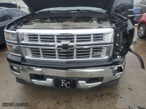 2015 Chevrolet Silverado 1500 LTZ with VIN 3GCUKSEC2FG109798, listed as a Copart auction lot 43343845 with 159,044 mi miles and Salvage Title. Bid and sale history available at carsss.com. Image 12.