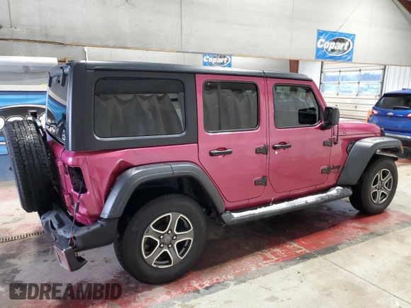 2021 Jeep Wrangler Unlimited Sport Altitude with VIN 1C4HJXDG2MW855205, listed as a Copart auction lot 42968925 with 49,846 mi miles and Salvage Title. Bid and sale history available at carsss.com. Image 3.