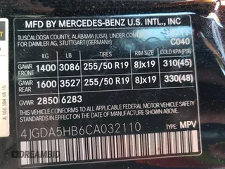 2012 Mercedes-Benz M ML 350 with VIN 4JGDA5HB6CA032110, listed as a Copart auction lot 52873745 with 167,825 mi miles and Salvage Title. Bid and sale history available at carsss.com. Image 13.