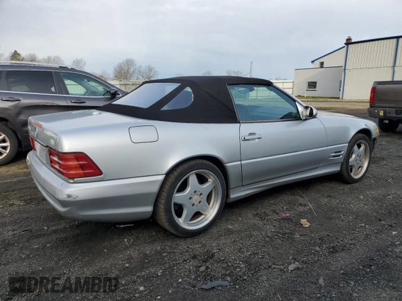 2001 Mercedes-Benz SL 500 with VIN WDBFA68F31F196516, listed as a Copart auction lot 50635005 with 61,682 mi miles and Salvage title. Bid and sale history available at DreamBid. Image 3.