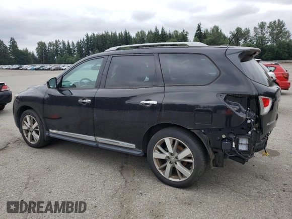 2015 Nissan Pathfinder SV with VIN 5N1AR2MM4FC675811, listed as a Copart auction lot 60629645 with 77,661 mi miles and Salvage title. Bid and sale history available at DreamBid. Image 2.