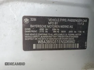 2014 BMW 3 Series 328i xDrive z VIN WBA3B5G51ENS06960, wystawiony jako Copart lot #53939415 z przebiegiem 138 720 mil mil oraz Nie do naprawy • Non repairable. Historia ofert i sprzedaży dostępna na DreamBid. Obrazek 12.