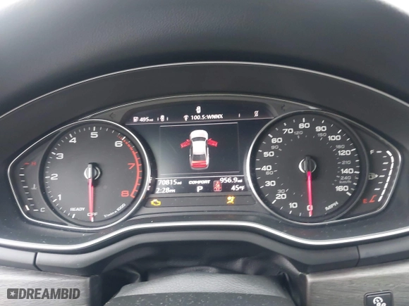 2018 Audi A4 Premium with VIN WAUKMAF47JN012032, listed as a IAAI auction lot 41600847 with 70,815 mi miles. Bid and sale history available at carsss.com. Image 7.