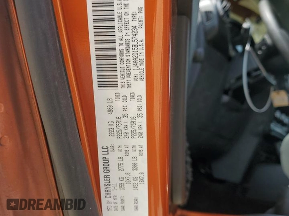 2011 Jeep Wrangler Sport with VIN 1J4AA2D15BL574234, listed as a Copart auction lot 52952605 with 114,642 mi miles and Salvage Title. Bid and sale history available at carsss.com. Image 12.