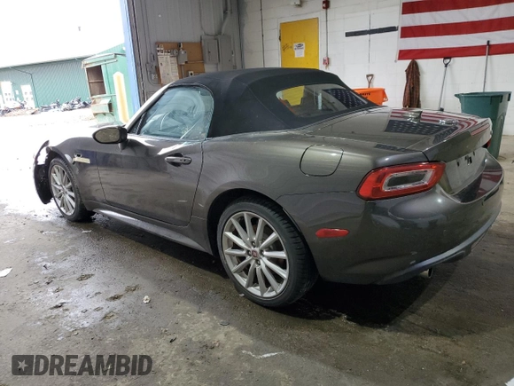 2017 FIAT 124 Spider Elaborazione Abarth z VIN JC1NFAEK1H0125019, wystawiony jako Copart lot #51663565 z przebiegiem Nie podano mil oraz Szkoda całkowita • Salvage title. Historia ofert i sprzedaży dostępna na DreamBid. Obrazek 2.