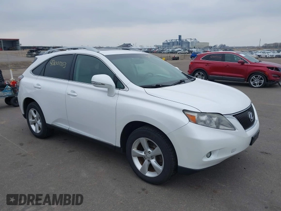2010 Lexus RX 350 with VIN 2T2BK1BA3AC031003, listed as a IAAI auction lot 42007763 with 252,595 mi miles. Bid and sale history available at carsss.com. Image 1.