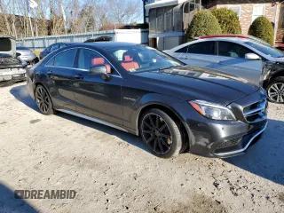 2018 Mercedes-Benz CLS 63 S AMG with VIN WDDLJ7GB0JA205796, listed as a Copart auction lot 82857954 with 62,406 mi miles and Salvage title. Bid and sale history available at DreamBid. Image 4.