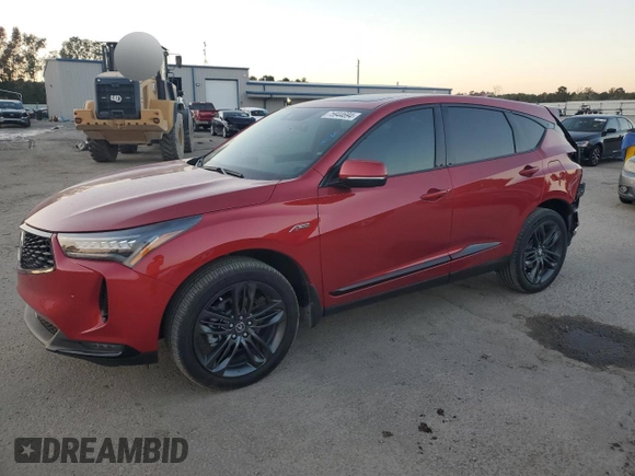 2022 Acura RDX w/A-Spec Package with VIN 5J8TC1H67NL000040, listed as a Copart auction lot 75944694 with 36,884 mi miles and Clean Title. Bid and sale history available at carsss.com. Image 1.