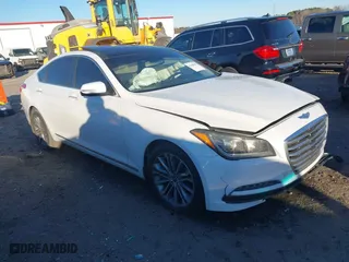 2016 Hyundai Genesis 3.8L with VIN KMHGN4JEXGU118461, listed as a IAAI auction lot 41368607 with 116,967 mi miles. Bid and sale history available at carsss.com. Image 1.