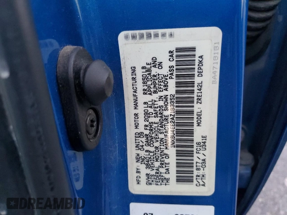 2010 Toyota Corolla with VIN 1NXBU4EE2AZ183352, listed as a Copart auction lot 51110565 with 176,225 mi miles and Salvage title. Bid and sale history available at DreamBid. Image 12.