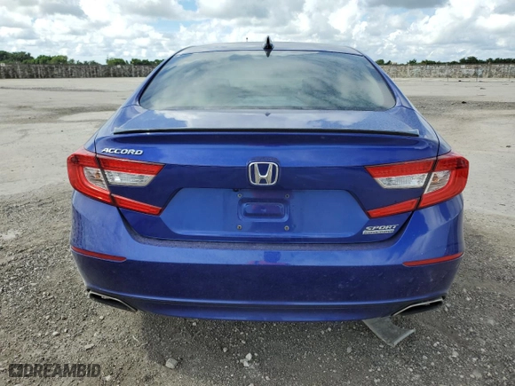 2022 Honda Accord Sedan Sport SE with VIN 1HGCV1F46NA091180, listed as a Copart auction lot 74181154 with 36,874 mi miles and Non Repairable. Bid and sale history available at carsss.com. Image 6.