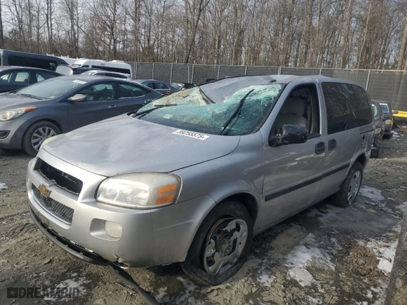 2008 Chevrolet Uplander LS with VIN 1GNDU23178D204506, listed as a Copart auction lot 89255575 with 0 mi miles and Salvage Title. Bid and sale history available at carsss.com. Image 1.