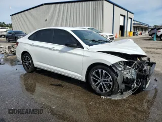 2024 Volkswagen Jetta Sport with VIN 3VWAM7BU6RM074340, listed as a Copart auction lot 45188935 with 21,061 mi miles and Salvage title. Bid and sale history available at DreamBid. Image 4.