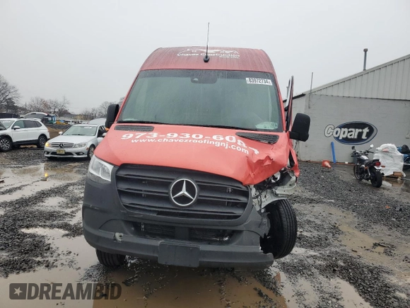 2024 Mercedes-Benz Sprinter with VIN W1Y4KDHY0RT167205, listed as a Copart auction lot 83972734 with 16,438 mi miles and Salvage Title. Bid and sale history available at DreamBid. Image 5.