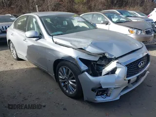 2019 Infiniti Q50 3.0t LUXE with VIN JN1EV7AR5KM551911, listed as a IAAI auction lot 41240777 with 44,845 mi miles. Bid and sale history available at carsss.com. Image 1.